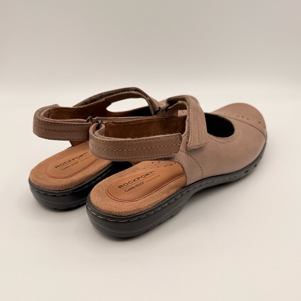 Rockport Cobb Hill Penfield Mary Jane Slingback Leather Shoes Taupe Size 9.5 - Picture 7 of 13